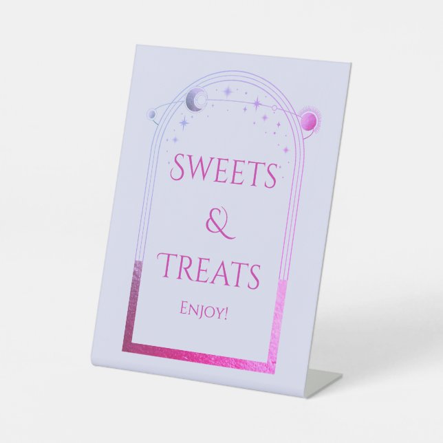 Signe De Table Mariage céleste lavande rose Sweets & Treats (Recto)