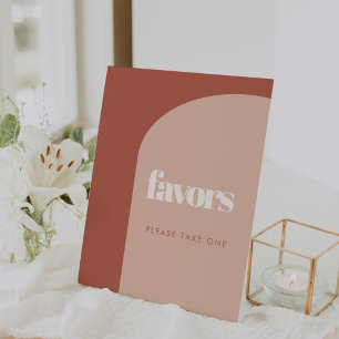 Signe De Table Mariage chic pêche en terre cuite arc Faveurs