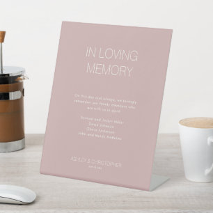 Signe De Table Mariage commémoratif minimaliste moderne