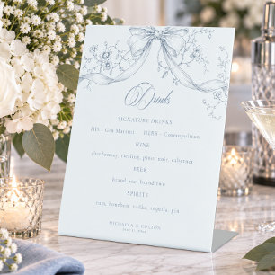 Signe De Table Mariage Couronne Florale Grise Noire Classique Vin