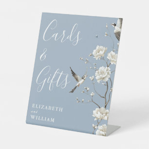 Signe De Table Mariage De Cartes Et Cadeaux Dusty Blue Chinoiseri