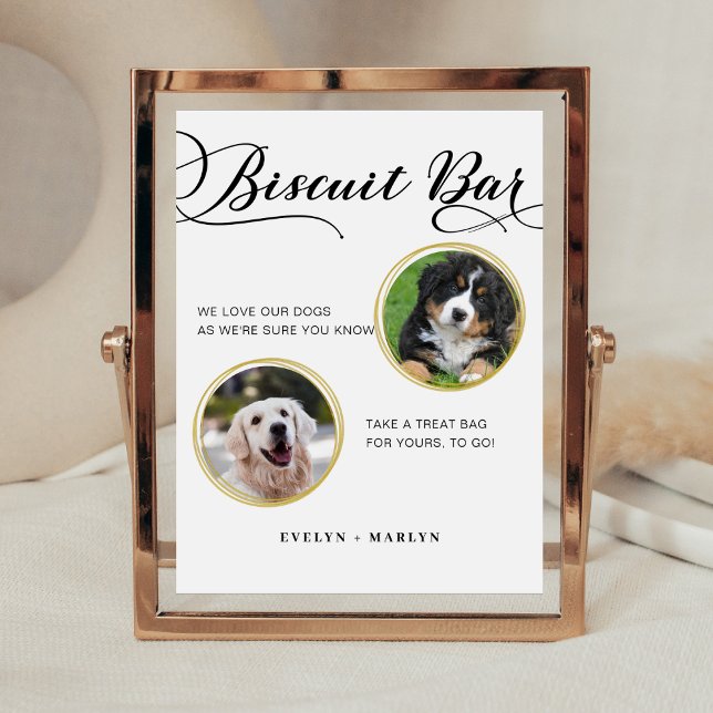Signe De Table Mariage de chien Favor Biscuit Bar Animaux Mariage (Créateur téléchargé)