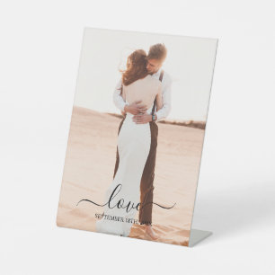 Signe De Table Mariage de script mariage de la mémoire photo Love