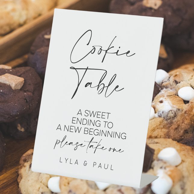 Signe De Table Mariage de table de cookies (Cookie table sign)