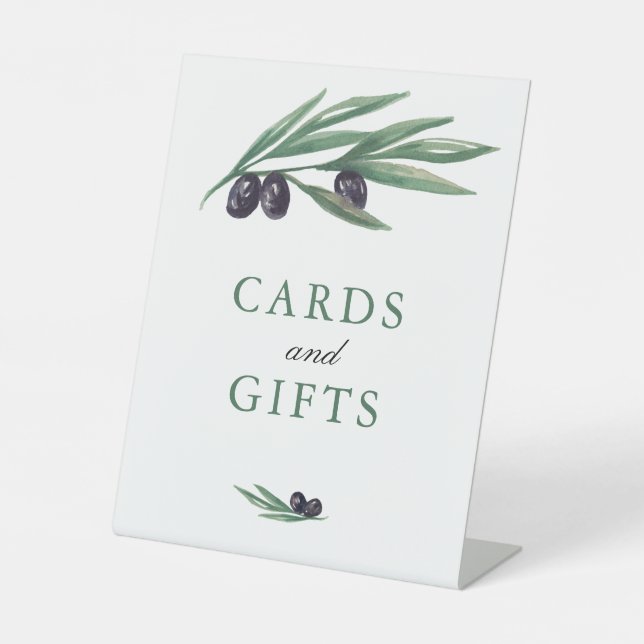 Signe De Table Mariage de verger d'aquarelle Feuille  (Recto)