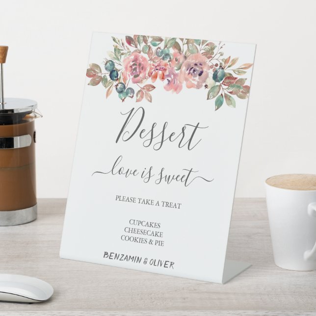 Signe De Table Mariage Dessert Bar Love Sweet Custom Dusty (In SItu)
