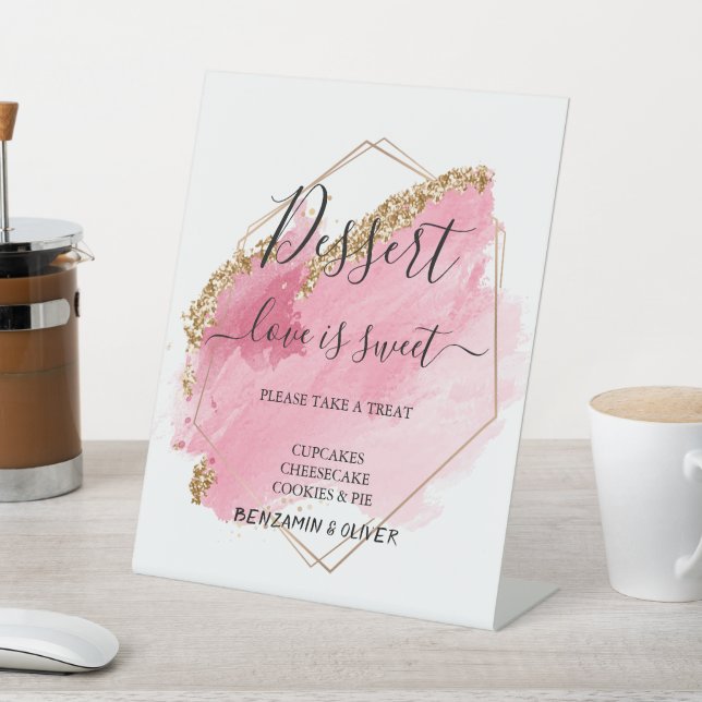 Signe De Table Mariage Dessert Bar Love Sweet Custom Dusty (In SItu)