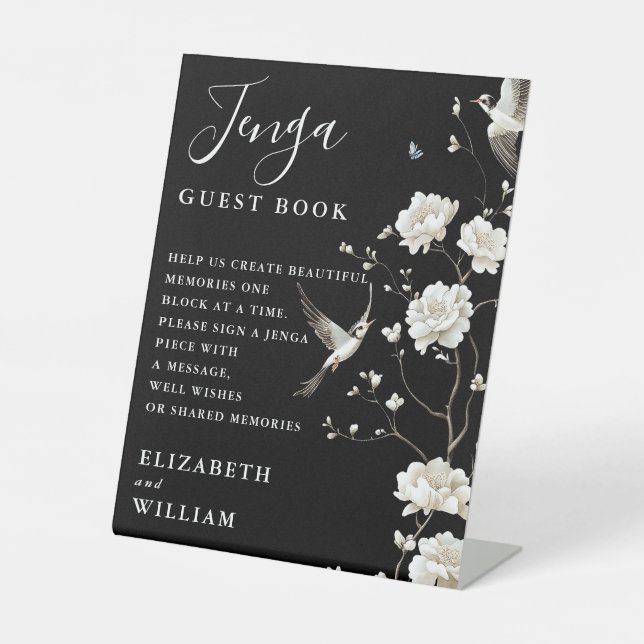Signe De Table Mariage du livre d'or Jenga (Recto)