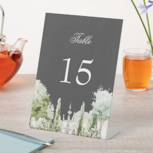 Signe De Table Mariage élégant dans un jardin de manoir à l'aquar