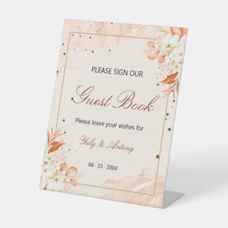 Signe De Table Mariage étoilé fantaisiste en terracotta orange