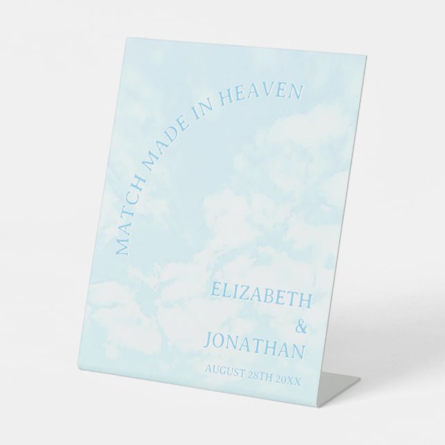 Signe De Table Mariage fait au ciel (Recto)