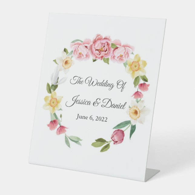 Signe De Table Mariage floral (Recto)