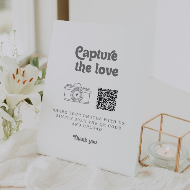 Signe De Table Mariage Formel Simple Capturez l'Amour (Créateur téléchargé)