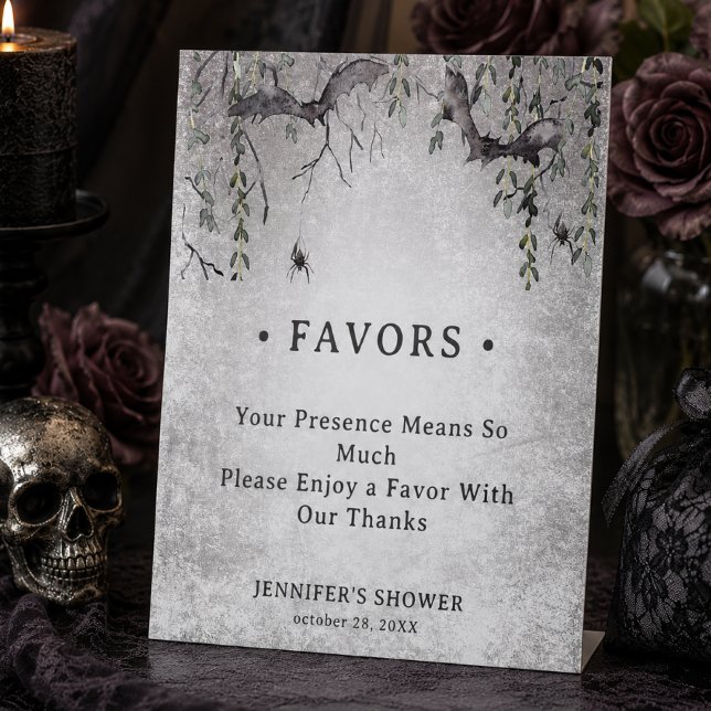 Signe De Table Mariage gothique noir et bordeaux épouvantable (Créateur téléchargé)
