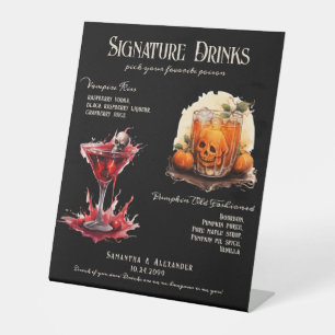 Signe De Table Mariage gothique Whimsigoth 2 Signature Boissons S