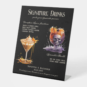 Signe De Table Mariage gothique Whimsigoth 5 Signature Boissons S