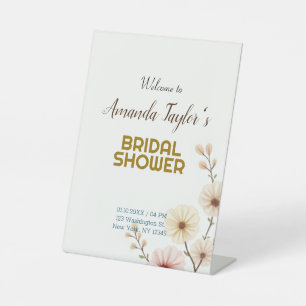 Signe De Table Mariage minimaliste couleur or blanc