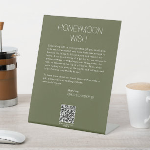 Signe De Table Mariage minimaliste moderne de voyage de miel