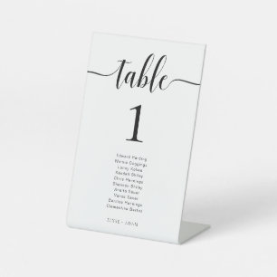 Signe De Table Mariage minimaliste moderne Leyton Numéro de table
