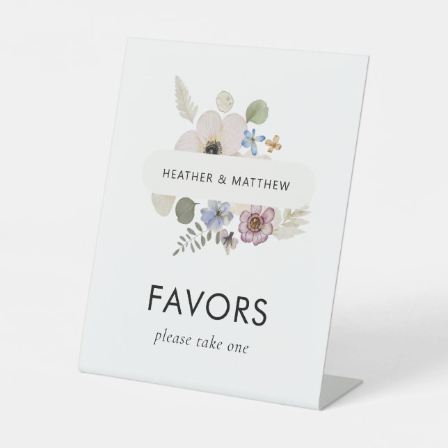 Signe De Table Mariage Modern Favors (Recto)