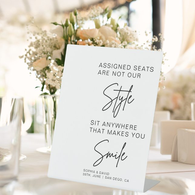 Signe De Table Mariage moderne Assignés Sièges Ne Sont Pas Notre  (Créateur téléchargé)