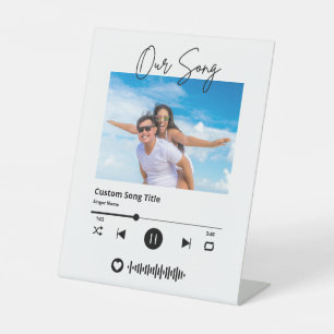 Signe De Table Mariage Music Scannable Code Notre Chanson