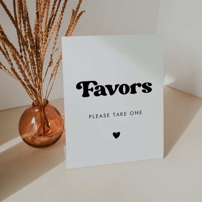 Signe De Table Mariage noir & blanc élégant et rétro Faveurs (Créateur téléchargé)