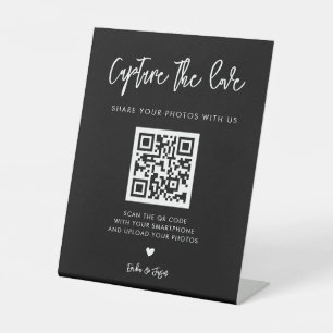 Signe De Table Mariage noir contemporain Capter l'amour