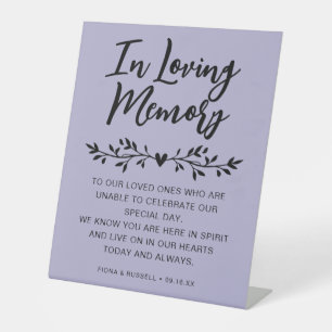 Signe De Table Mariage Personnalisé En Mémoire Affectueuse