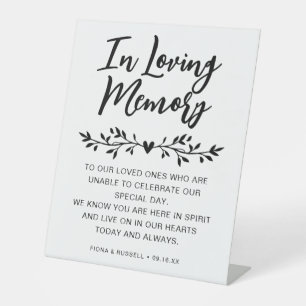 Signe De Table Mariage Personnalisé En Mémoire Affectueuse