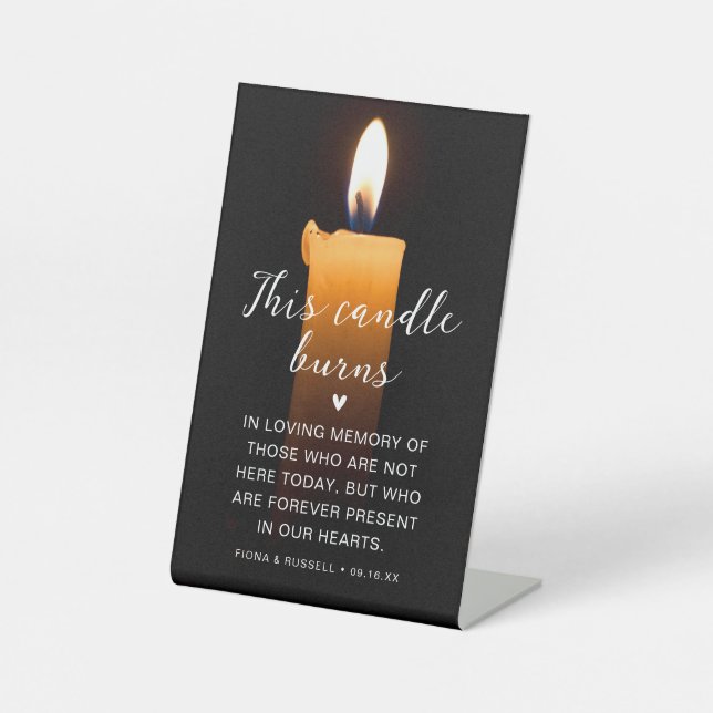 Signe De Table Mariage personnalisé en souvenir (Recto)