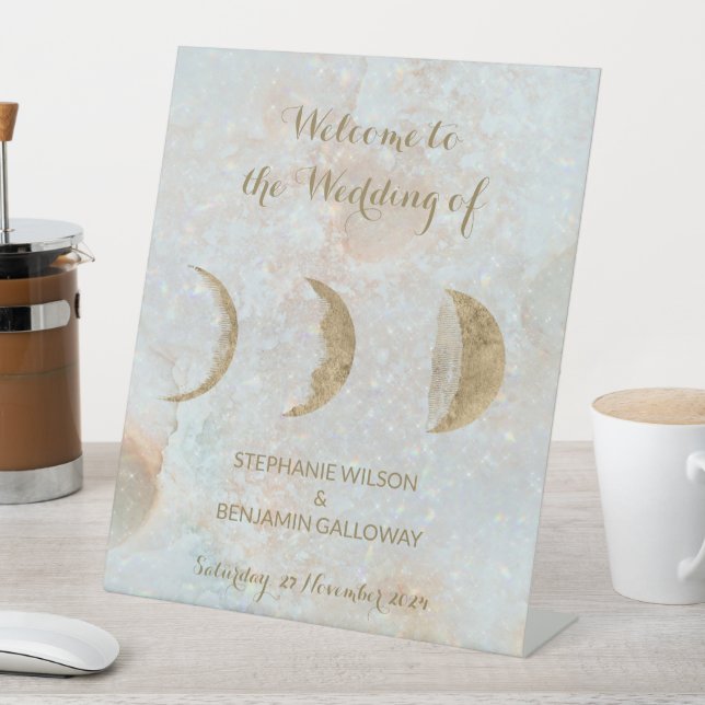 Signe De Table Mariage plat élégant Zodiac Moon (In SItu)