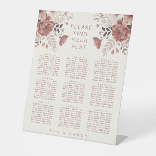 Signe De Table Mariage romantique rose roux