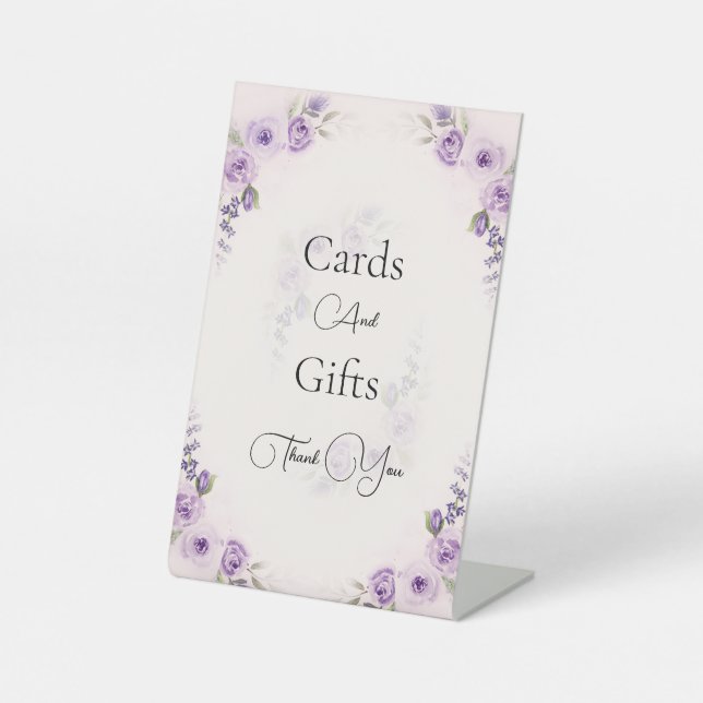 Signe De Table Mariage Rose Lavender et Blush (Recto)