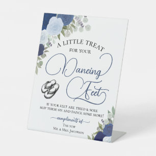 Signe De Table Mariage Sandales Compensées Fleurs Roses Bohème Bl