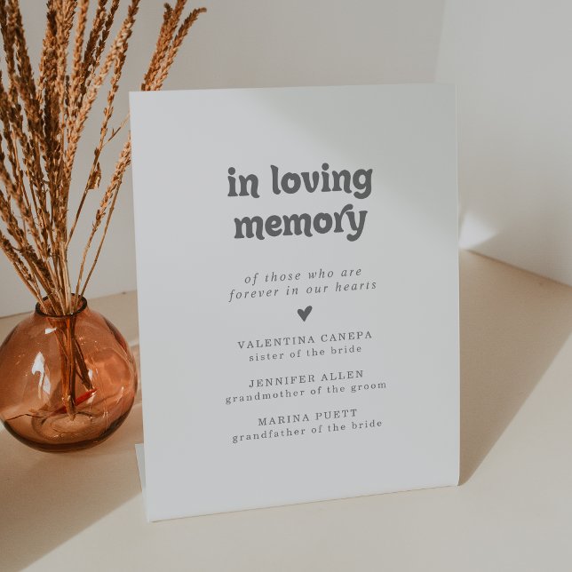 Signe De Table Mariage Simple Formel En Souvenir Affectueux (Créateur téléchargé)