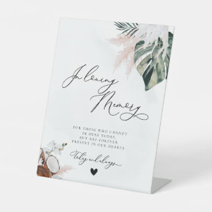 Signe De Table Mariage Tropical Beach Dusty Blue Memorial