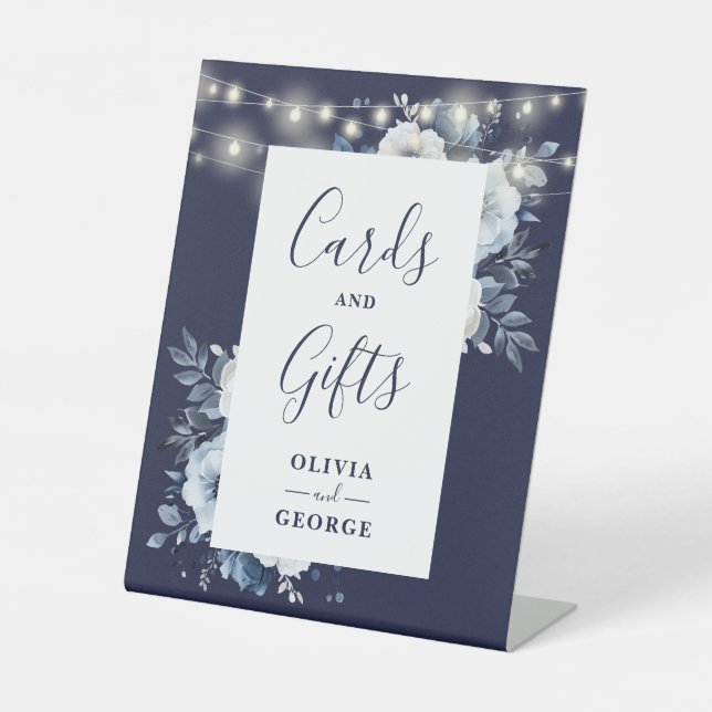 Signe De Table Marine Bleu Chaîne Éclairage Cartes Et Cadeaux Flo (Recto)