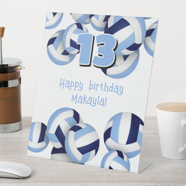 Signe De Table marine bleu clair volleyballs anniversaire de enfa (In SItu)