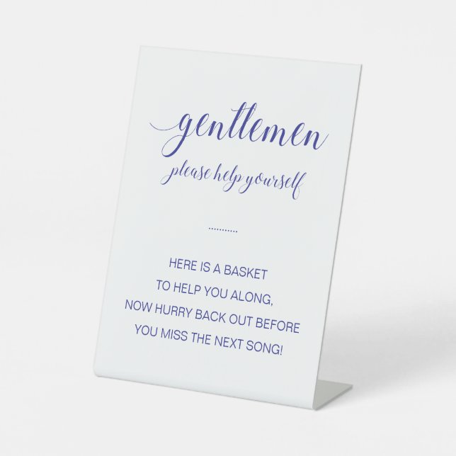 Signe De Table Marine Blue Mens Salle de bain Panier Mariage (Recto)