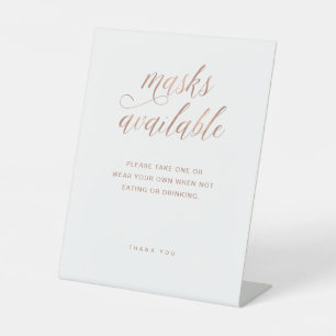 Signe De Table Masques disponibles Mariage rose de typographie