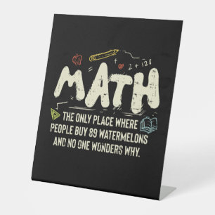 Signe De Table Mathématiques Cadeau de professeur de mathématique