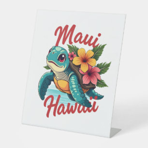 Signe De Table Maui Hawaii T Chemise Fille Femmes Enfants Tortue 