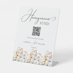 Signe De Table Meadow Fleur sauvage Honeymoon Fund Mariage Table