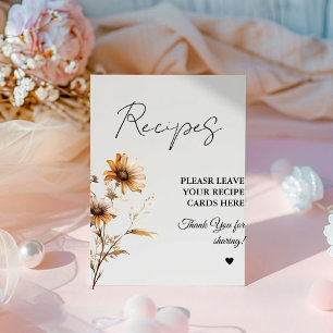 Signe De Table Meadow Fleur sauvage Laissez vos recettes Douche n