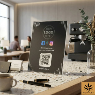 Signe De Table Médias Sociaux Modernes Instagram Facebook Code