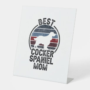 Signe De Table Meilleur chien mère maman - Vintage Cocker Spaniel