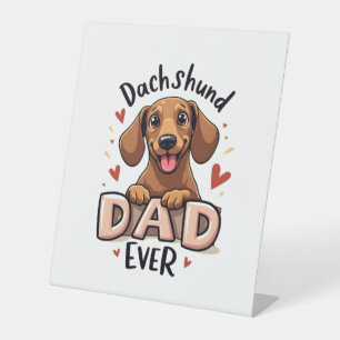 Signe De Table Meilleur Dachshund Papa Jamais T Chemise