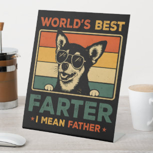 Signe De Table Meilleur Farter du monde Je veux dire Père Funny P
