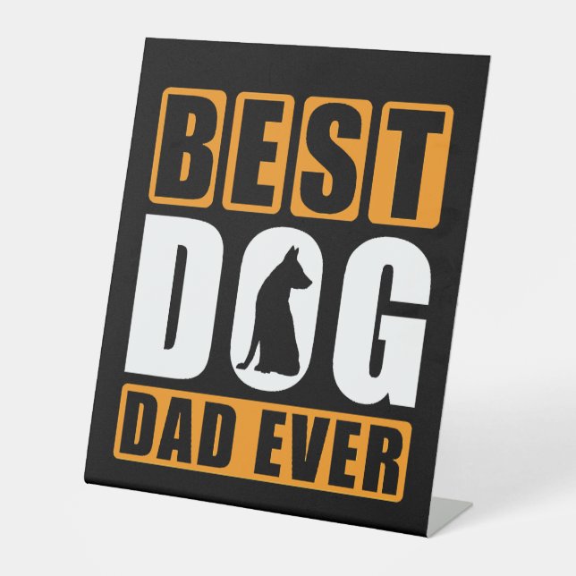 Signe De Table Meilleur père de chien jamais (Recto)